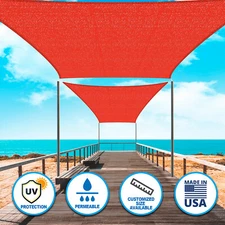 Houssity 18' Sun Shade Sail Canopy Awning Shade Cloth Pool Patio Pergola Cover