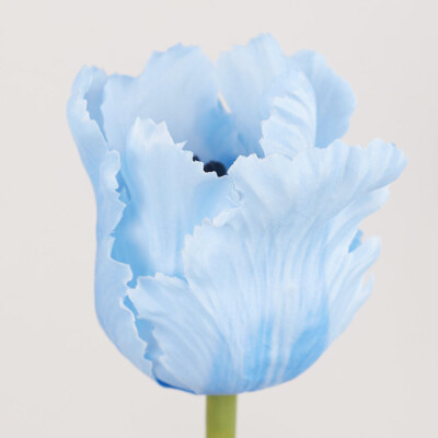 Package of 6 Realistic Spring Faux Light Blue Parrot Tulip 21'' Stems