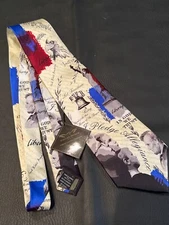 Eagles Wings Pledge of Allegiance Men's Tie 100% Silk Let Freedom Ring NEW w/tag