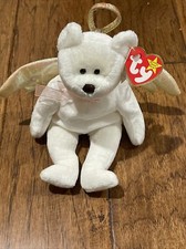 Beanie Baby Ty Halo The Angel Bear 1998 RARE Brown Nose MWMT RETIRED Mint Stamp