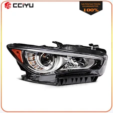 Right Passenger Side For Infiniti For Q50 2014-2022 Headlight Assembly w/LED DRL