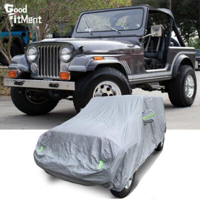 For Jeep Wrangler CJ YJ TJ & JK Car Cover Waterproof UV Dust Rain Windy Outdoor