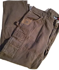 NWT! Wrangler Riggs Workwear Ranger Brown RipStop Fabric Cargo Pants sz 42 x 32