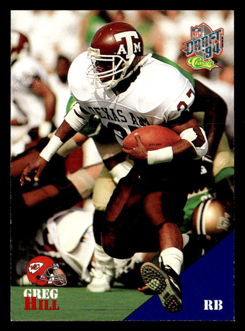 Greg Hill 1994 Classic NFL Draft Card #83 Kansas City Chiefs