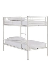 Domino Metal Bunk Bed Frame White Space-Saving Bedroom Furniture