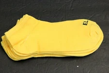 6 PAIR'S LOW CUT ANKLE SOCKS 9-11 WOMEN'S CASUAL No Show Yellow