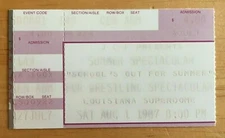 School's Out Summer Wrestling Spectacular Ticket Stub Louisiana Superdome 8/1/87