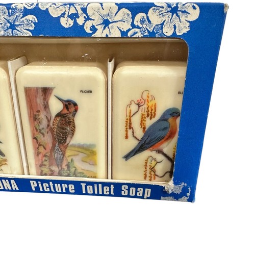 Vintage Anona Birds Picture Toilet Soap Bars By British Legion Industries - Picture 4 of 11