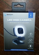LED Web Camera with Built-In Studio Light  Built-In Mic - Model PCA2-1032-BLK
