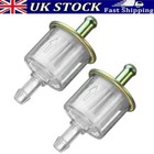 2pcs Universal Petrol Inline Fuel Filter Dirt Motorcycle Part Fit 6mm