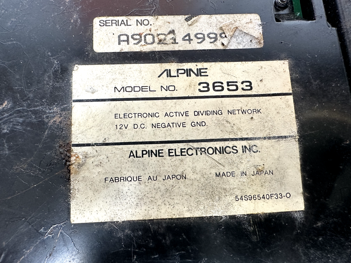 ALPINE 3653 electronic active dividing network working old school