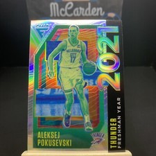 2020-21 Flux Freshman Year Silver Prizm Aleksej Pokusevski #18 Thunders
