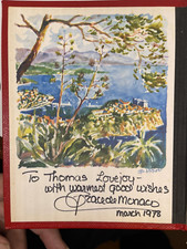 SIGNED PRINCESS GRACE KELLY WITH STAMPS FROM MONACO