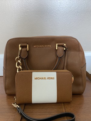 beige mk purse