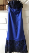 Alexia Designs Formal Strapless Dress Size 10 Blue /Black NWT
