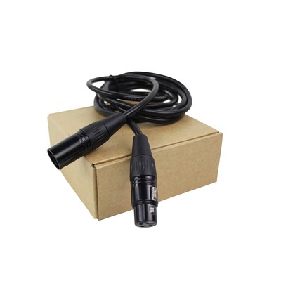 V-Show DMX Cable  2pcs 2 Meters 6.5ft 3-Pin Signal XLR Male-to-Female for Light