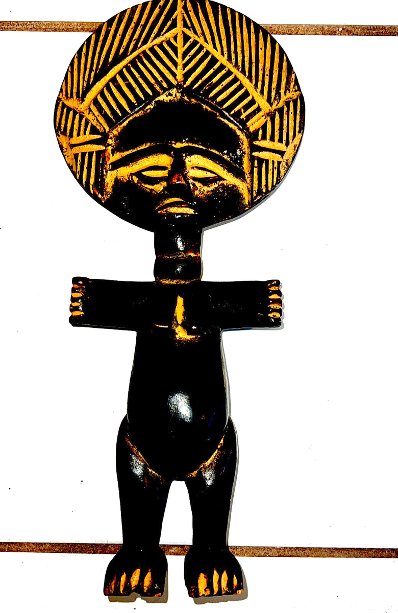 【タイ仏牌】ルアンポールアイ 自身像 雄鶏モデル Vintage Hand Made African Art- Ghana Wooden Idol Statue 14