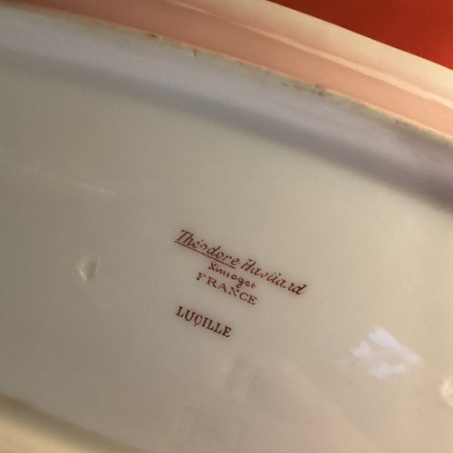 Theodore Haviland 12.25” x 5” CELERY TRAY Limoges France “Lucille” Floral c.1903 - Picture 3 of 7