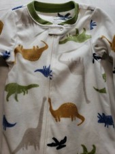 Carter's 1-Piece Dinosaur Fleece Footie Pajamas Size 2T/ New