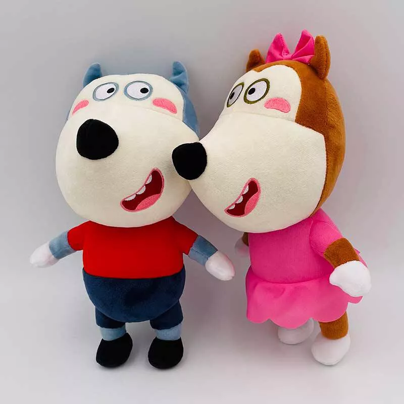 Wolf 2 pieces Wolfoo Lucy Family plush dolls English animated stuffed dolls