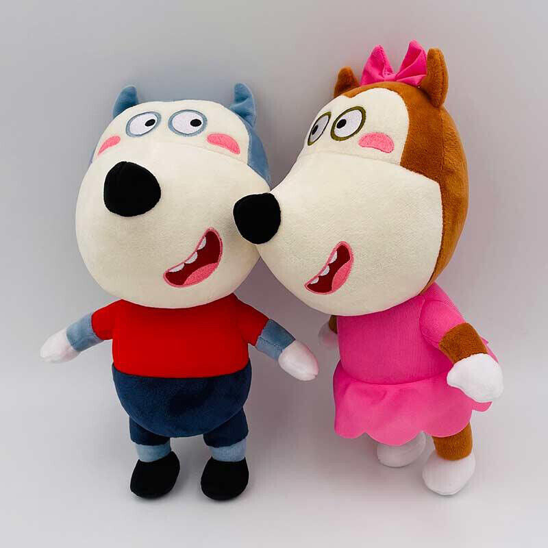 2pcs Wolfoo Lucy Family Plush Doll English Animation Stuffed Cartoon Doll  new