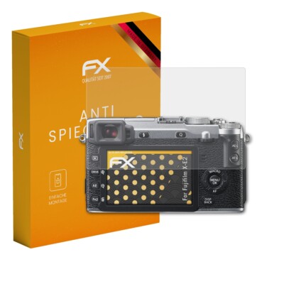 atFoliX 3x Displayfolie für Fujifilm X-E2 Schutzfolie matt&stoßfest Folie