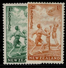 NEW ZEALAND GVI SG611-612, 1939 health set, M MINT. Cat £10.