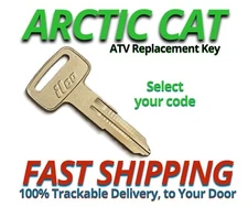 Arctic Cat Keys ATV Replacement Key Cut to your Code F39810-F59597 All Metal