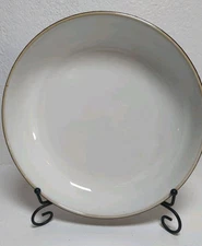 Stoneware Pasta Bowl Dash Of That Tracy Pattern Everyday Dishes White Brown
