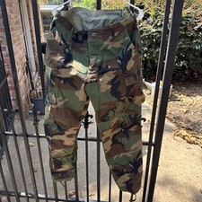 Vintage Woodland Camo ARMY Cargo Men's 31 To 35 Adjustable Pants Military