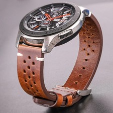 Cowhide Breathable Watch Band 18 20 22 24mm Handmade Oil Wax Leather Strap