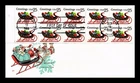 US COVER CHRISTMAS SANTA'S SLEIGH BOOKLET FDC HOUSE OF FARNAM CACHET