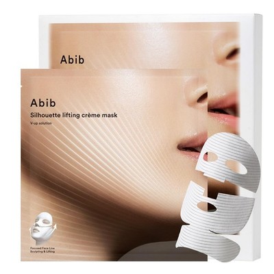 Silhouette Lifting Cream Mask V-up Solution (4 sheets) with PLGA-Peptide, Jaw...