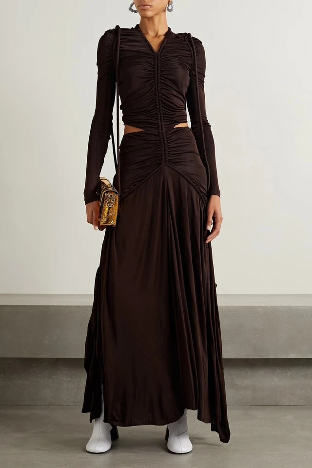 Maxi Vestido Proenza Schouler Recortado Jersey Acanalado Foto 2 de 4