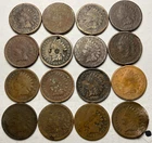 Lot of 16 1859-1864 CuNi/Bronze Civil War Era Indian Head Cents IHC Pennies