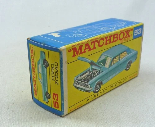 Lesney Matchbox Toys MB53c Ford Zodiac ORIGINAL Empty F Type Box