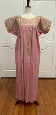XL San Antonino Maxi Dress, Oaxaca Mexican dress. hand Embroidered. Silk Threads