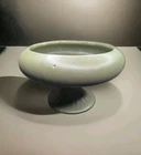 Floraline 430 Vintage Round Matte Green Pottery Pedestal Planter Vase MCM