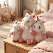 New Despicable Me Unicorn Plush Backpack Soft Stuffed Animal USA School Bag Gift