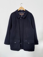 Burberry Herren 54 Schurwolle Vintage Harrington Sakko Navy Nova Check gefüttert