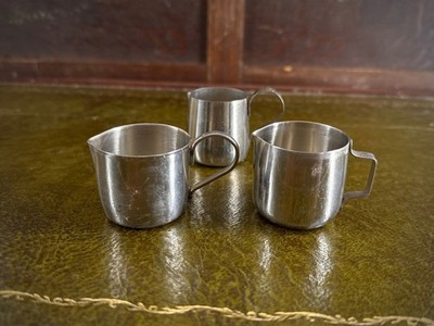 3er Set Edelstahl Mini Milchkännchen Milchkännchen kleine Ausgießer Kaffee Tee Barista