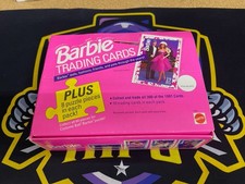 Box 1991 Barbie Trading Cards Mattel 10 Cards  8 Puzzle Pcs/Pack- 24 Packs/ Box