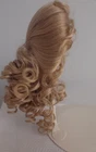 9 inch Dolls wig in Blonde sides tied back Soft Curls form back of wig SARA