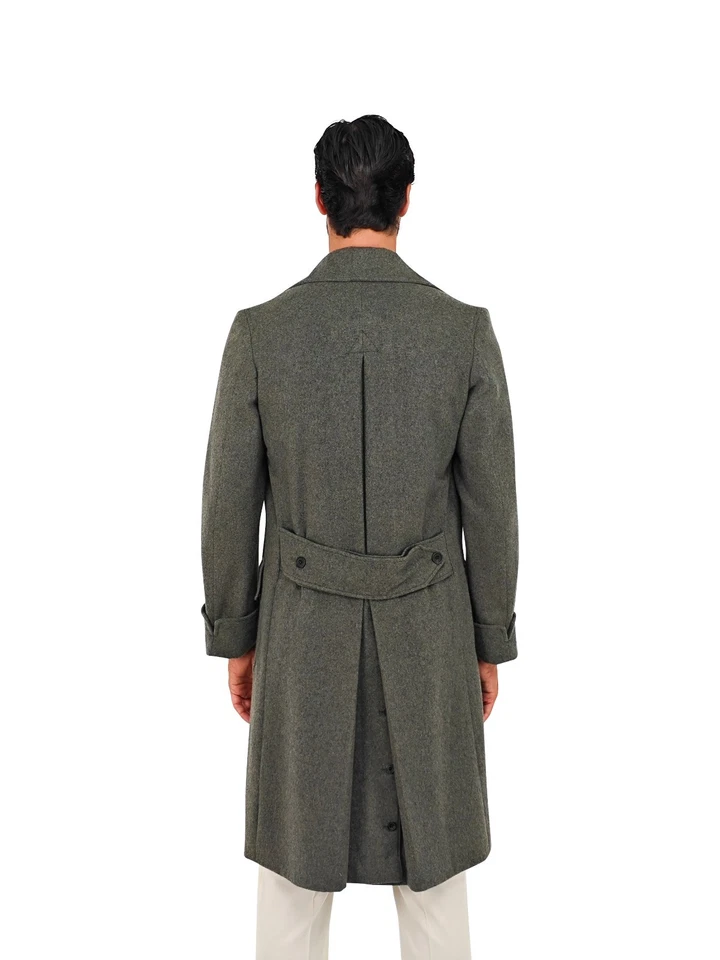 $3600 RUBINACCI "Ulster" Green Double Breasted Coat 100% Cashmere 38 US / 48 EU - Image 2 of 4