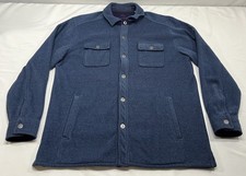 Tommy Bahama Shirt Jacket Mens XL Blue Button Long Sleeve Shacket Outdoors