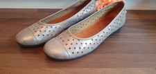 Gabor Hovercraft Women’s Metallic Leather Comfort Shoes Size UK 7 VGC