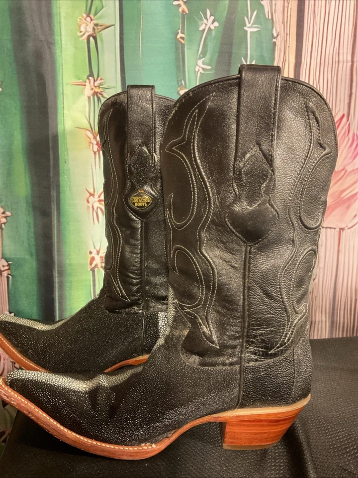 Botas de vaquero para mujer Los Altos negras talla 7 punta puntiaguda Foto 2 de 4