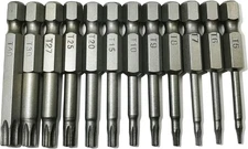 Torx Head Screw Driver Bit 12 Pcs Security bit set 12pcs (50mm) 