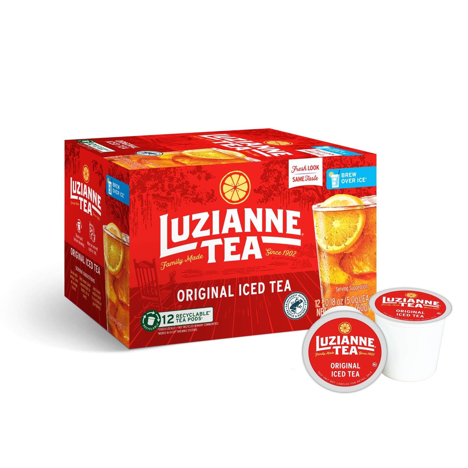 Unsweetened Iced Tea Single Serve Pods 12 Count Box for Keurig Brewers