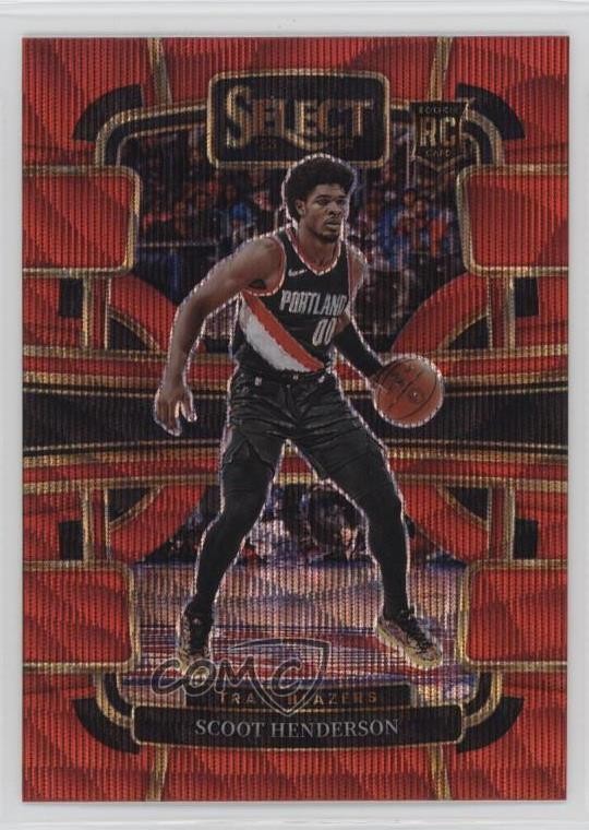 2023-24 Panini Select Concourse Red Wave Prizm Scoot Henderson #77 10yl